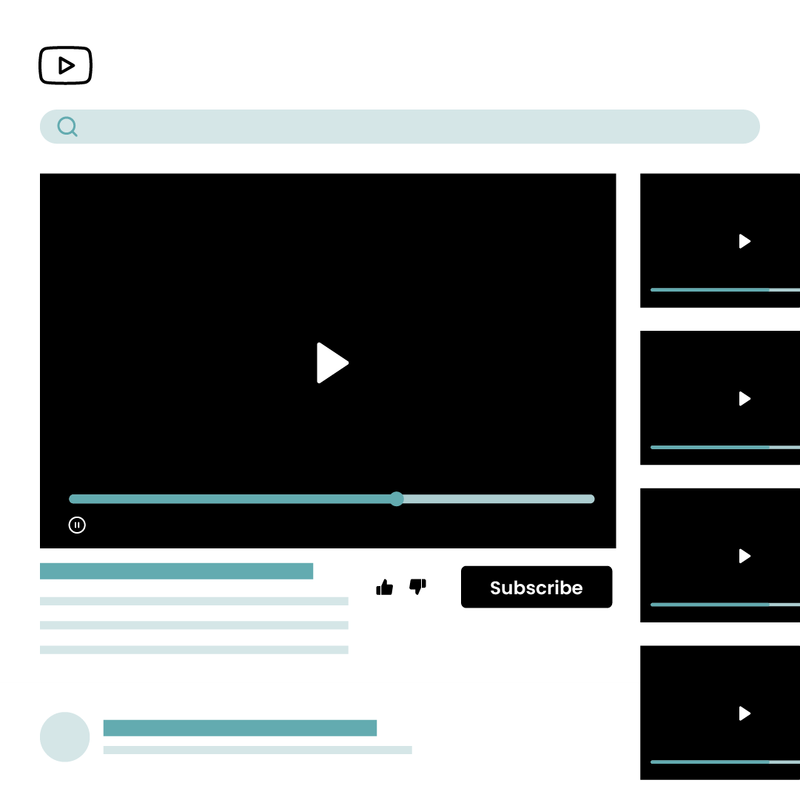 Illustration över Youtube videoannonsering